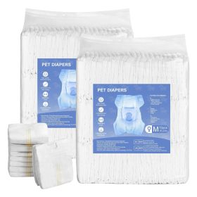 VEVOR Disposable Dog Diapers, Super Absorbent Female Dog Diapers, 360° Leak-Proof Female Doggy Pet Diaper with Wetness Indicator for Heat Period