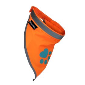 Orange Dog Bandana L Size Hi Visibility Reflective Blaze Orange Bandana for Large Pets Safety Accessories for Walking Camping and Off Leash Exploratio