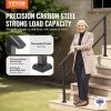 VEVOR Handrails for Outdoor Steps, 5 Step Stair Hand Rail Kit, Transitional Carbon Steel Railings with Installation Kit, Stair Rails for Seniors