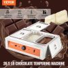 VEVOR Chocolate Tempering Machine, 26.5 Lbs 3 Tanks Chocolate Melting Pot TEMP Control 86-185 F