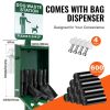 VEVOR Dog Waste Station with Hand Wash Bottle, Commercial Dog Poop Station, 11.5 Gallons Pet Waste Bin with 50 Can Liners