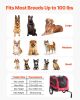 VEVOR Dog Bike Trailer, Supports up to 100 lbs, Pet Cart Bicycle Carrier for Small & Large Dogs, Easy Folding Frame with Quick Release Wheel