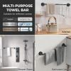 Adjustable Suction Cup Towel Bar for Bathroom Wall,14.6Inch~24 Inch Towel Racks for Bathroom