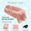 Human Dog Bed, Large Size Fits You and Pets, Washable Faux Fur Dog Bed for People Doze Off, Napping Orthopedic Dog Bed, Present Plump Pillow, Blanket